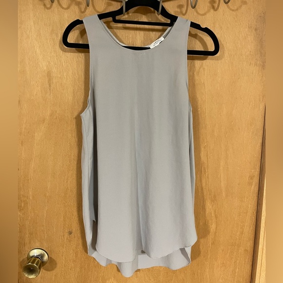 #146- WILFRED-taupe sleeveless blouse - Picture 1 of 2